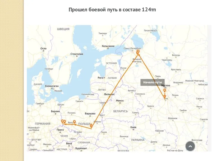 Прошел боевой путь в составе 124тп