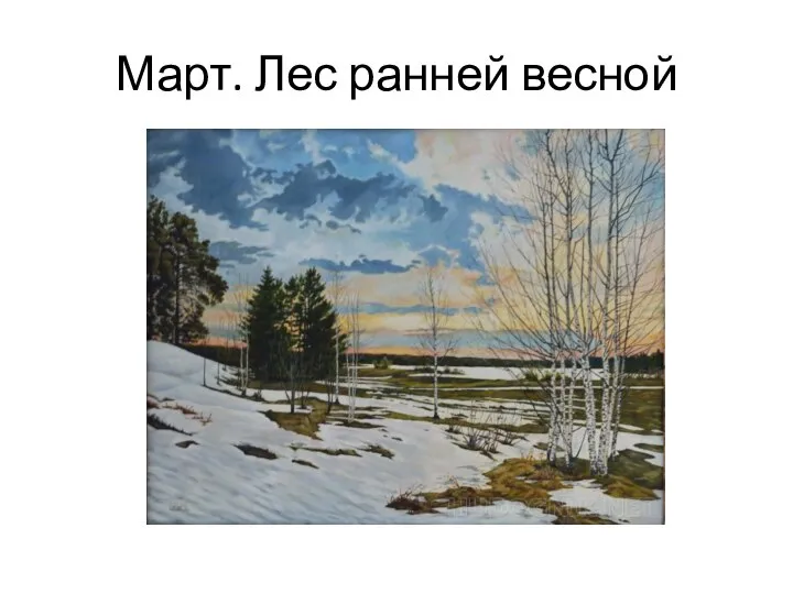 Март. Лес ранней весной