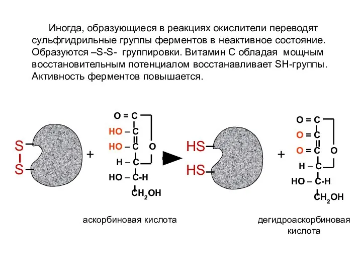 HS HS S S О = С НО – С НО –