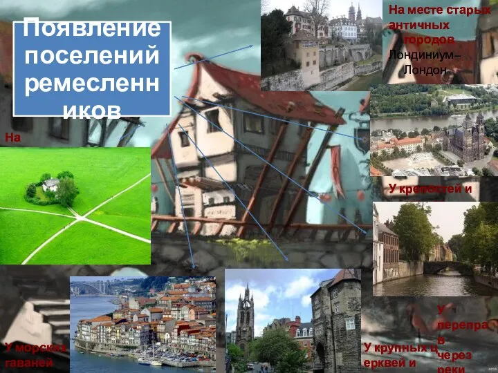 На месте старых античных городов Лондиниум– Лондон У крепостей и замков У