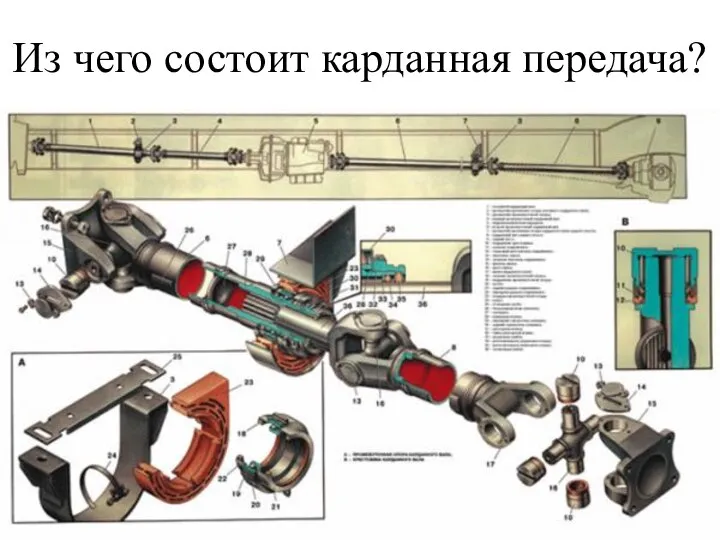 Из чего состоит карданная передача?