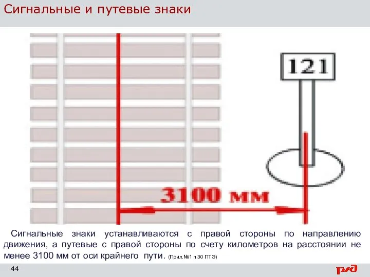 Сигнальные и путевые знаки Сигнальные знаки устанавливаются с правой стороны по направлению