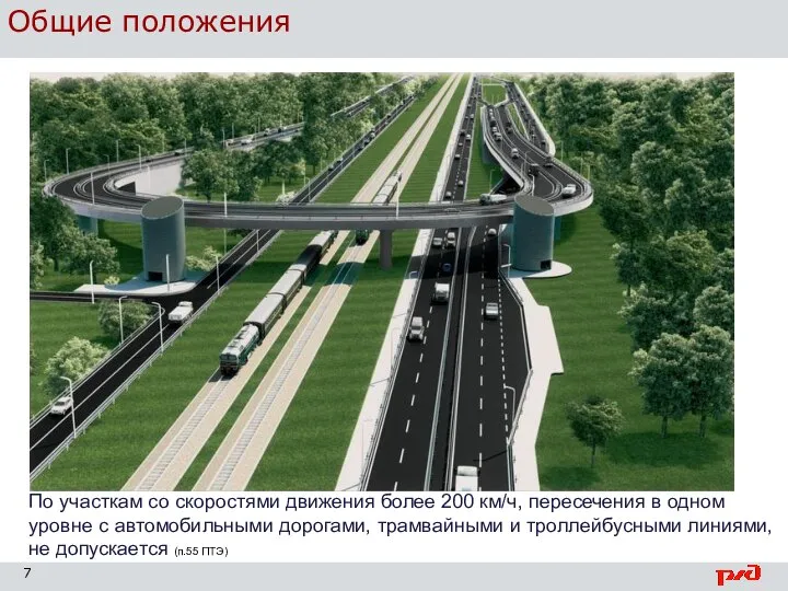 Общие положения По участкам со скоростями движения более 200 км/ч, пересечения в