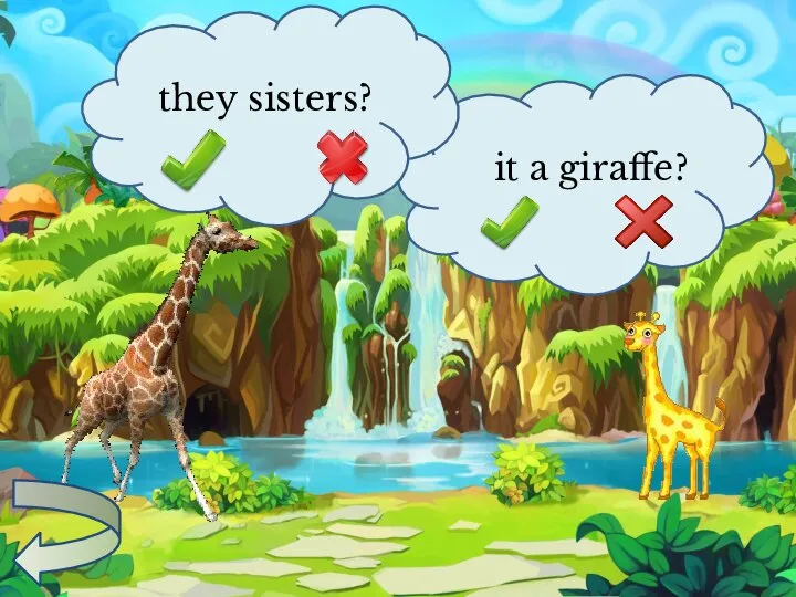 it a giraffe? they sisters?