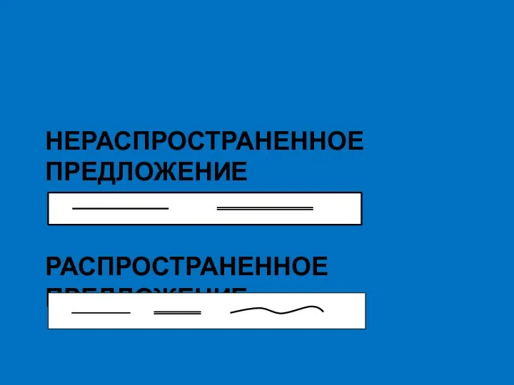 РАСПРОСТРАНЕННОЕ ПРЕДЛОЖЕНИЕ НЕРАСПРОСТРАНЕННОЕ ПРЕДЛОЖЕНИЕ