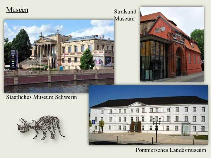 Museen Staatliches Museum Schwerin Pommersches Landesmuseum Stralsund Museum