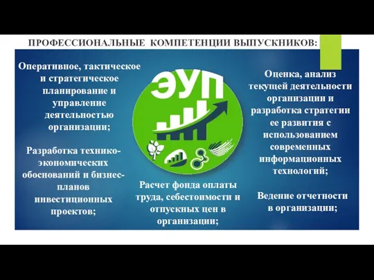 ПРОФЕССИОНАЛЬНЫЕ КОМПЕТЕНЦИИ ВЫПУСКНИКОВ: Оценка, анализ текущей деятельности организации и разработка стратегии ее