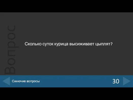 Сколько суток курица высиживает цыплят? 30 Синючие вопросы