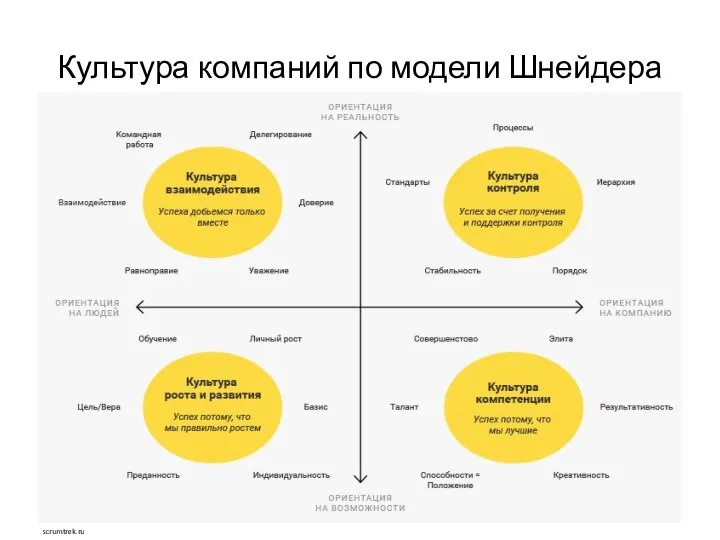 Культура компаний по модели Шнейдера scrumtrek.ru