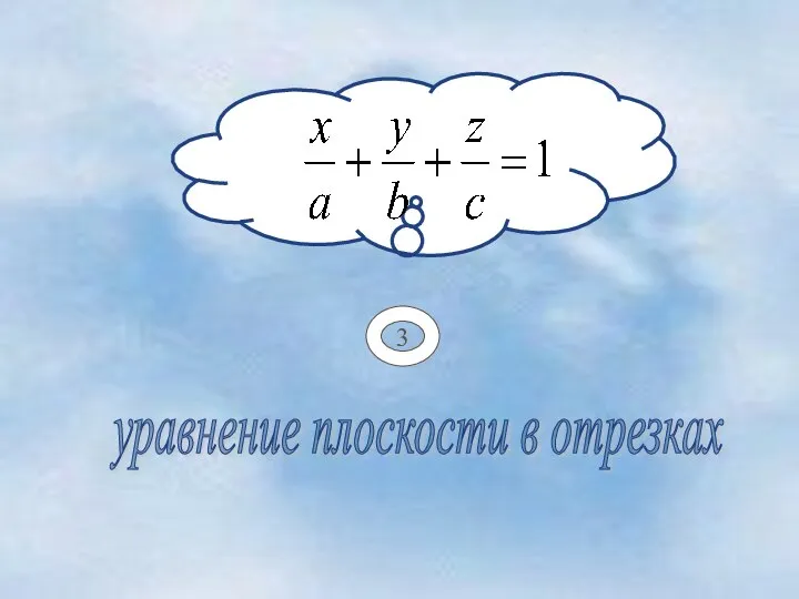 уравнение плоскости в отрезках 3