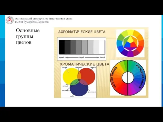 Основные группы цветов