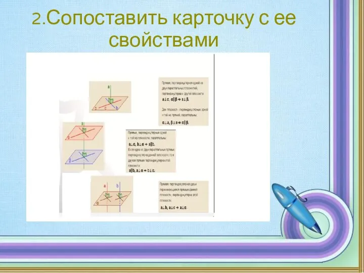 2.Сопоставить карточку с ее свойствами