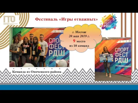 Фестиваль «Игры отважных» Команда из Опочецкого района г. Москва 20 мая 2019