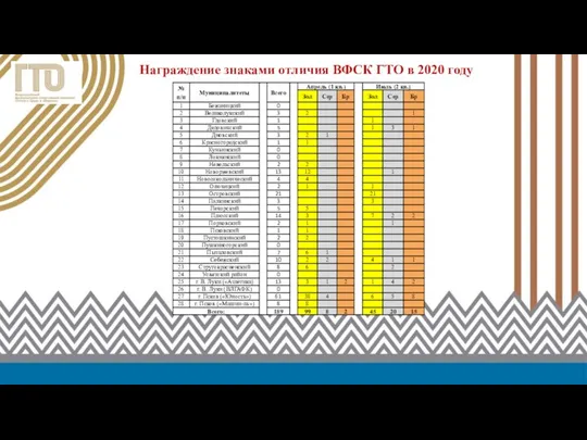 Награждение знаками отличия ВФСК ГТО в 2020 году