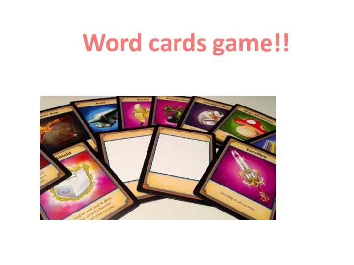 Word cards game!!