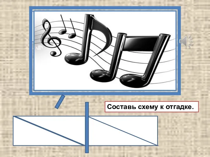 Пять ступенек — лесенка, На ступеньках — песенка. Составь схему к отгадке.