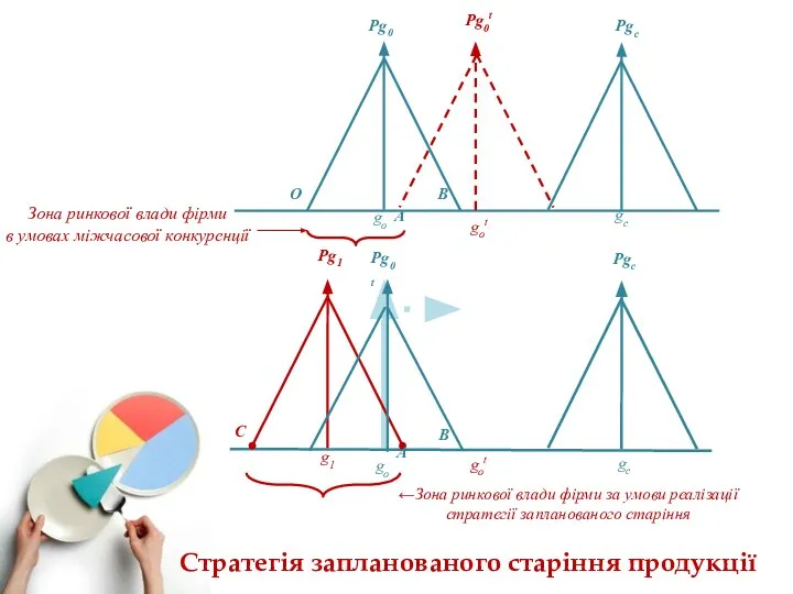 Рg0 Рgc В C g1 Зона ринкової влади фірми в умовах міжчасової