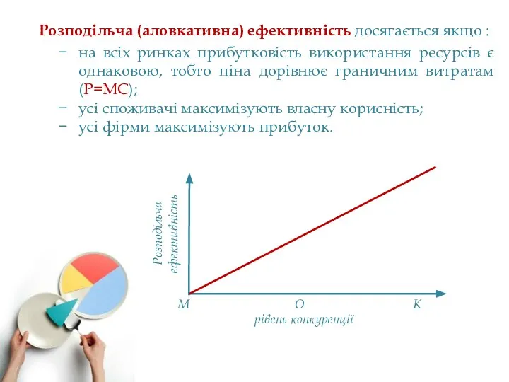 Розподільча (аловкативна) ефективність досягається якщо : на всіх ринках прибутковість використання ресурсів