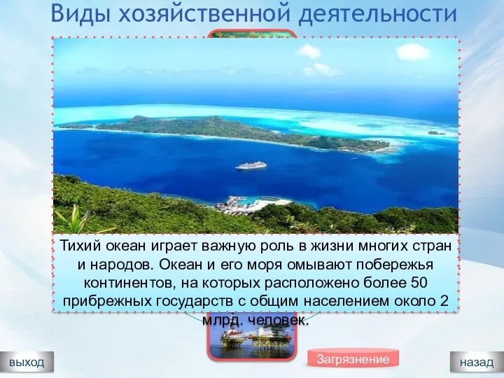 Виды хозяйственной деятельности выход назад Половина мирового улова рыбы и морепродуктов приходится