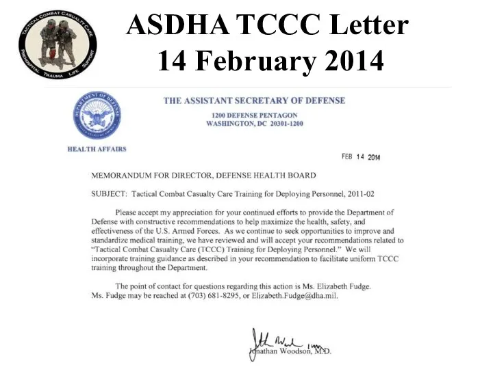 ASDHA TCCC Letter 14 February 2014