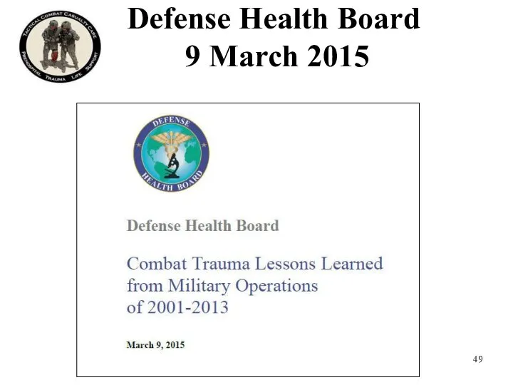Defense Health Board 9 March 2015