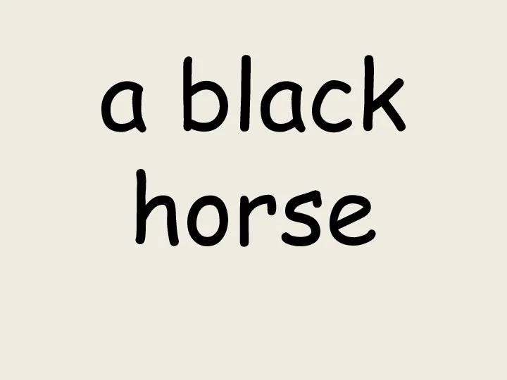 a black horse