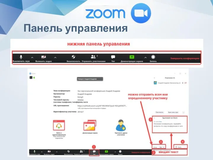 ZOOM Панель управления