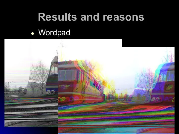 Results and reasons Wordpad