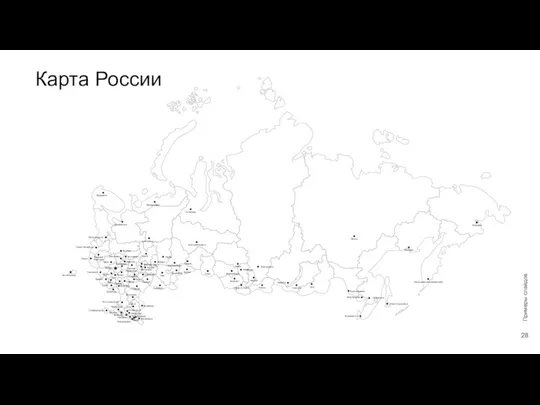 Карта России Примеры слайдов