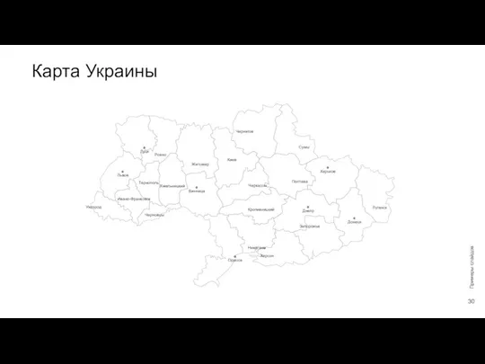 Карта Украины Примеры слайдов