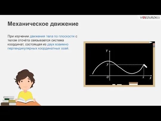 Механическое движение При изучении движения тела по плоскости с телом отсчёта связывается