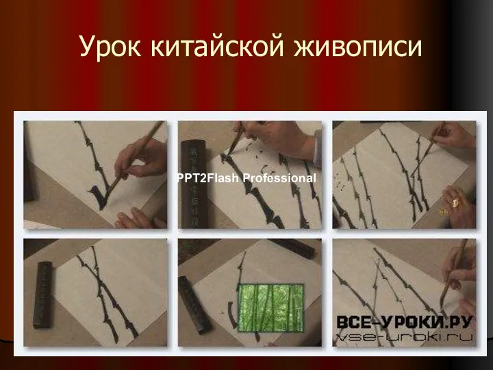 Урок китайской живописи PPT2Flash Professional