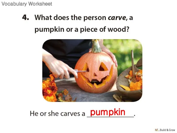 pumpkin Vocabulary Worksheet