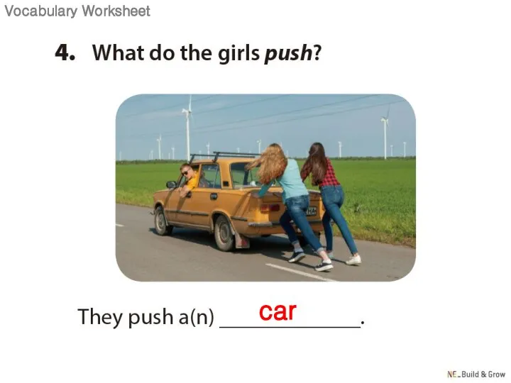 car Vocabulary Worksheet