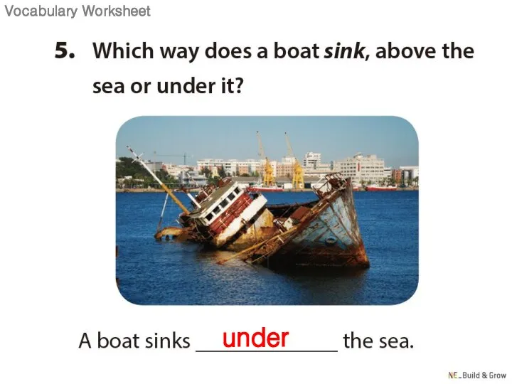 under Vocabulary Worksheet