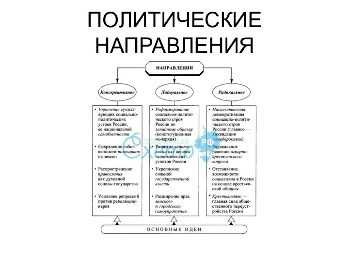 ПОЛИТИЧЕСКИЕ НАПРАВЛЕНИЯ