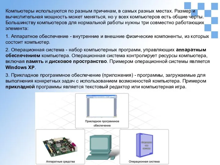 Компьютеры используются по разным причинам, в самых разных местах. Размер и вычислительная