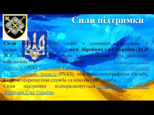 Сили підтримки Сили підтрив/ч А2330) — одне з основних формувань у складі