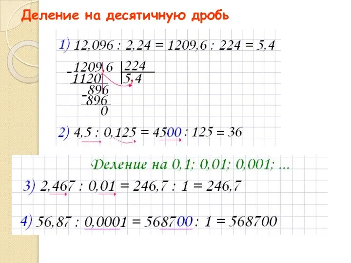 Деление на десятичную дробь