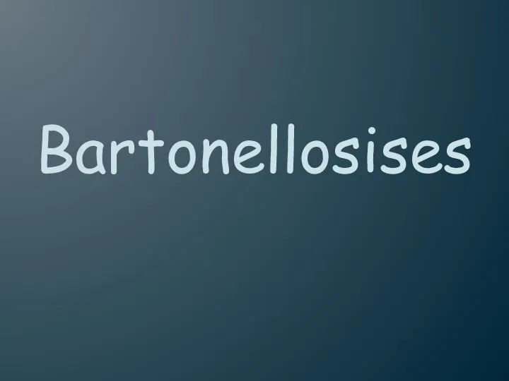 Bartonellosises