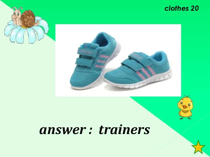 clothes 20 answer : trainers