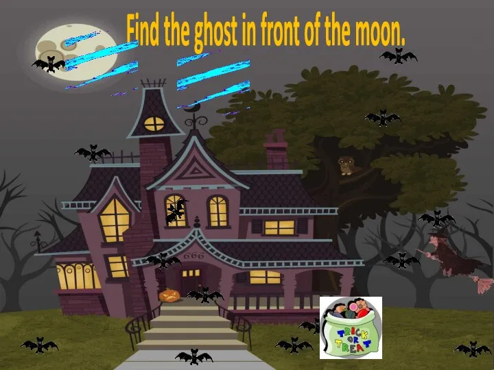 Find the ghost in front of the moon.