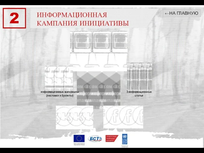 ИНФОРМАЦИОННАЯ КАМПАНИЯ ИНИЦИАТИВЫ 2 ←НА ГЛАВНУЮ 3 информационные статьи