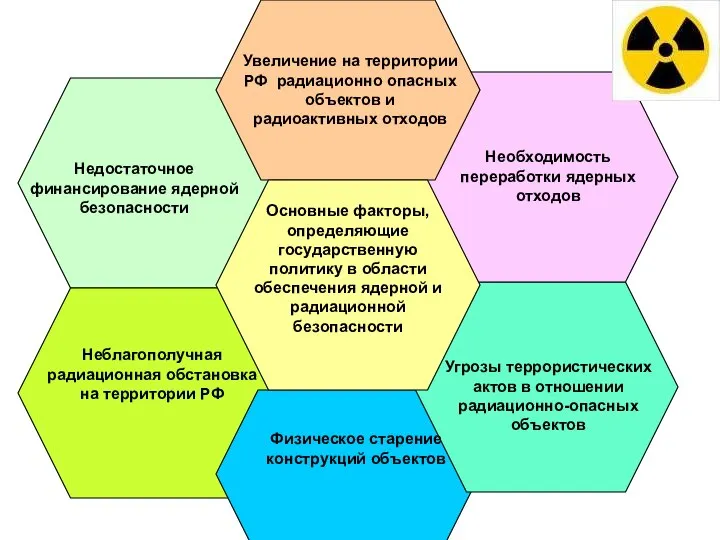 Основные факторы, определяющие государственную политику в области обеспечения ядерной и радиационной безопасности