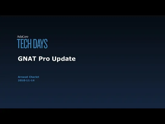 GNAT Pro Update Arnaud Charlet 2018-11-14