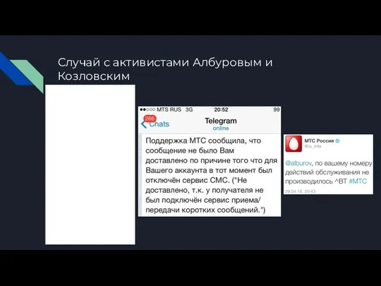 Случай с активистами Албуровым и Козловским