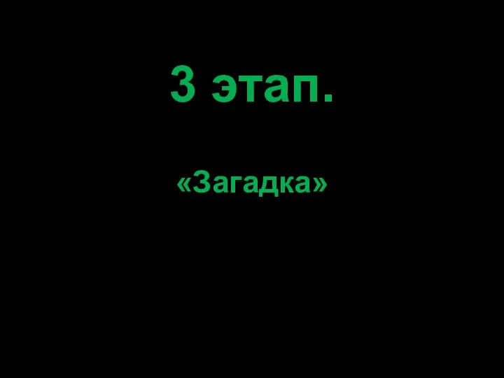 3 этап. «Загадка»