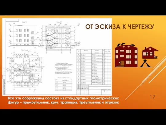 Все эти сооружения состоят из стандартных геометрических фигур – прямоугольник, круг, трапеция,