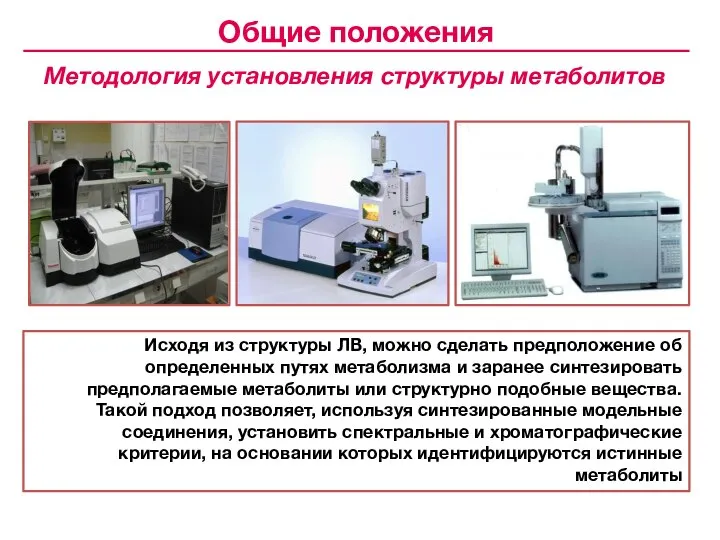 Исходя из структуры ЛВ, можно сделать предположение об определенных путях метаболизма и