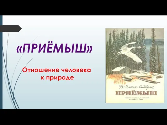 «ПРИЁМЫШ» Отношение человека к природе